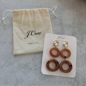 J. Crew Made in Italy Round Drop Earrings in Rose Taupe NEW